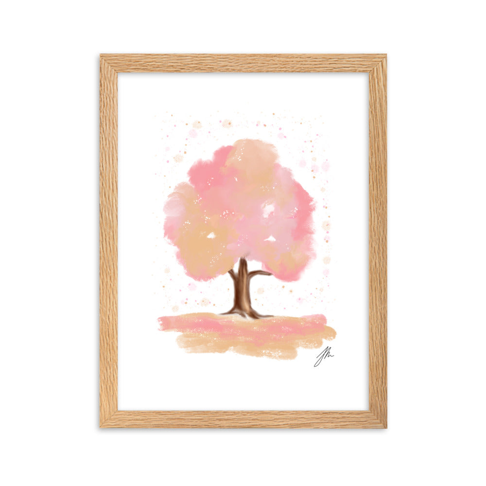 Pink Tree Paper Pink Tree Framed matte paper poster